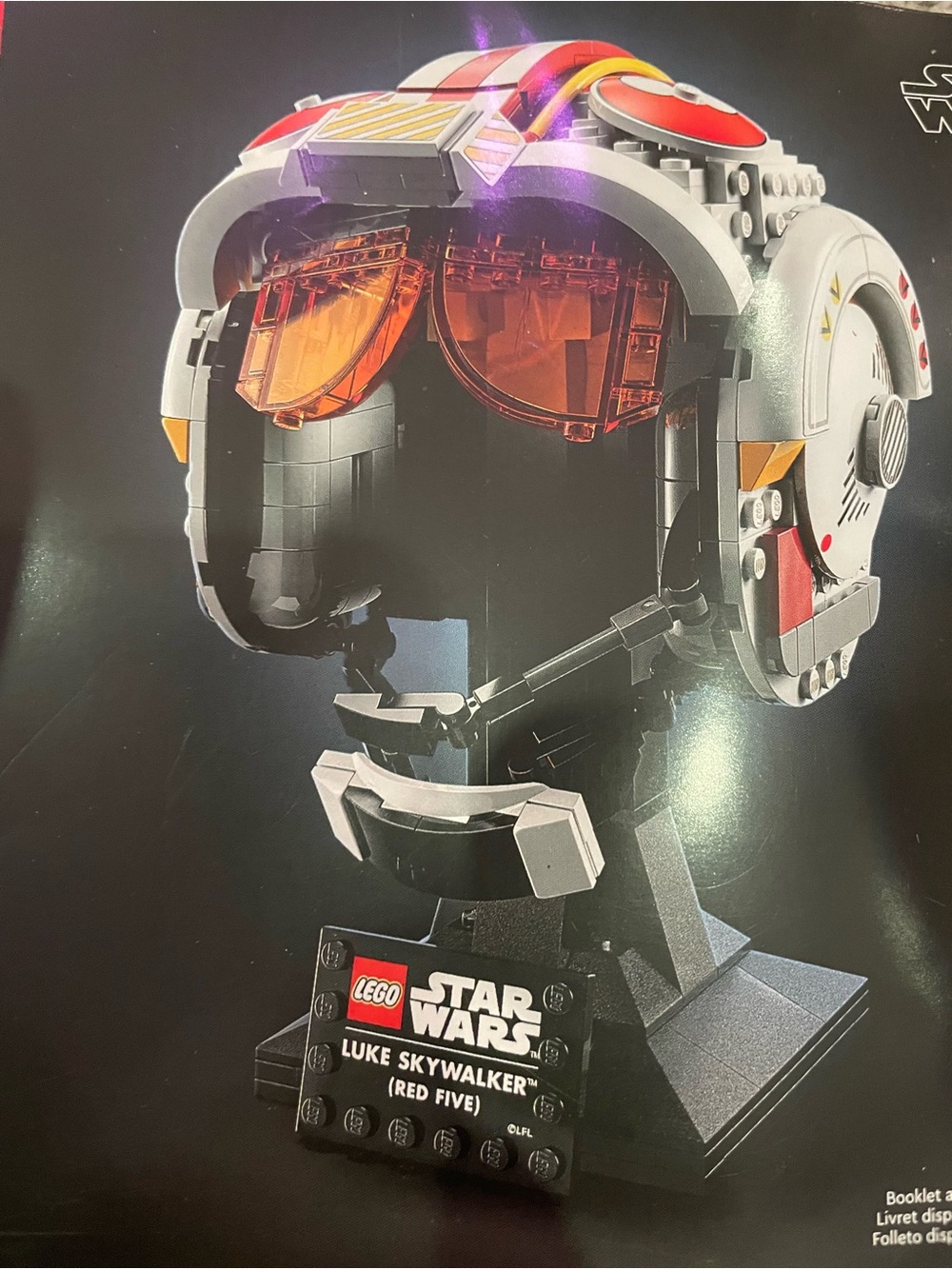 Star Wars Luke Skywalker Red Five Helmet with Orange Visor - LEGO
